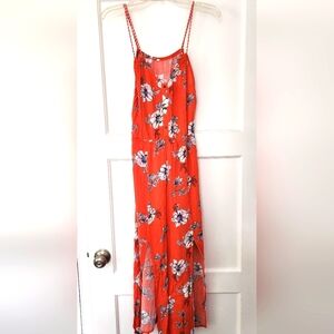 Floral Orange Maxi Dress